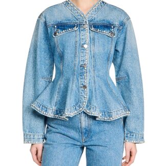 Sandro Beaded Denim Jacket