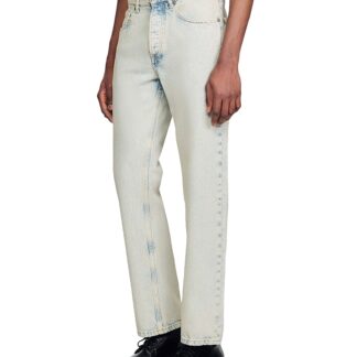 Sandro Faded Wash Classic Fit Jeans in Blue Vinta