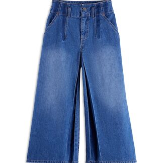 Scotch & Soda Girls' The Wave Customized Wide Jeans in Navy - Little Kid, Big Kid