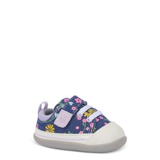 See Kai Run Girls' Stevie Mini Floral Denim Sneakers - Toddler, Little Kid