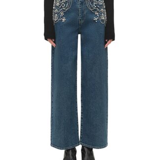 Simkhai Jude Mid Rise Embellished Jeans in Solana