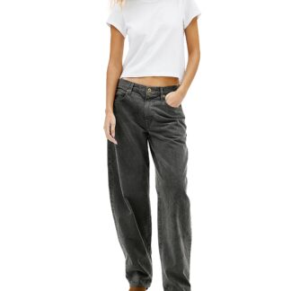 Slvrlake Ella Mid Rise Tapered Jeans in Keystone Mountain