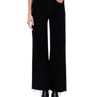 Slvrlake Grace High Rise Wide Leg Jeans in Jet Black