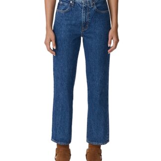 Slvrlake London Crop High Rise Straight Jeans in Forbidden Love