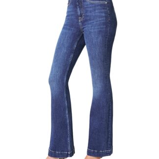Spanx Redefine High Rise Flare Jeans in Medium Indigo