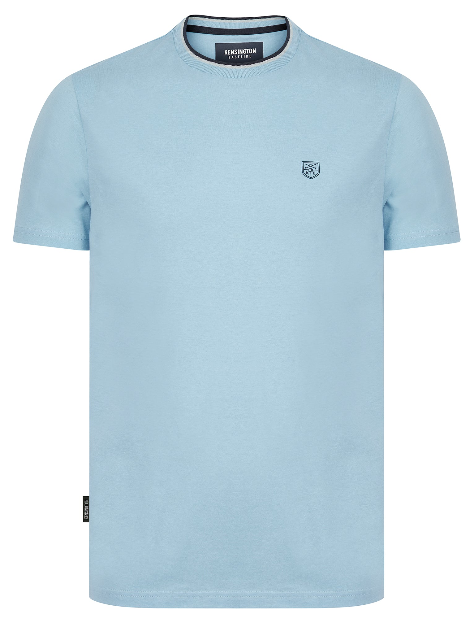 T-Shirts Westport Cotton Jersey Crew Neck Ringer T-Shirt in Cashmere Blue - Kensington Eastside / S - Tokyo Laundry