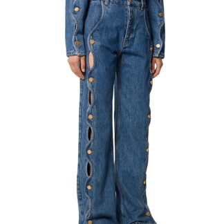 TRESSE Peron High Rise Wide Leg Jeans in Blue Denim