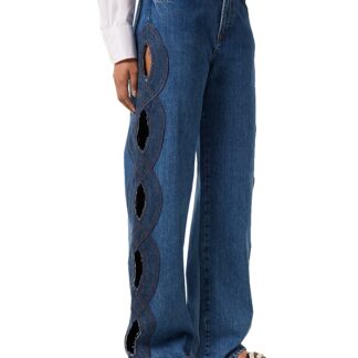 TRESSE Pouja High Rise Wide Leg Jeans in Blue