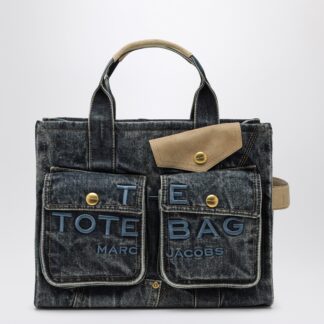 The Cargo Tote Bag medium in denim and suede