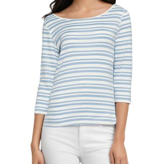 Three Dots Boat Neck Tee