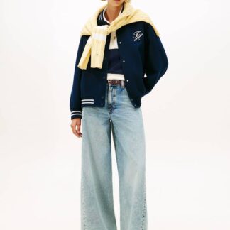 Tommy Hilfiger High Waisted Wide Leg Jeans Blue Denim