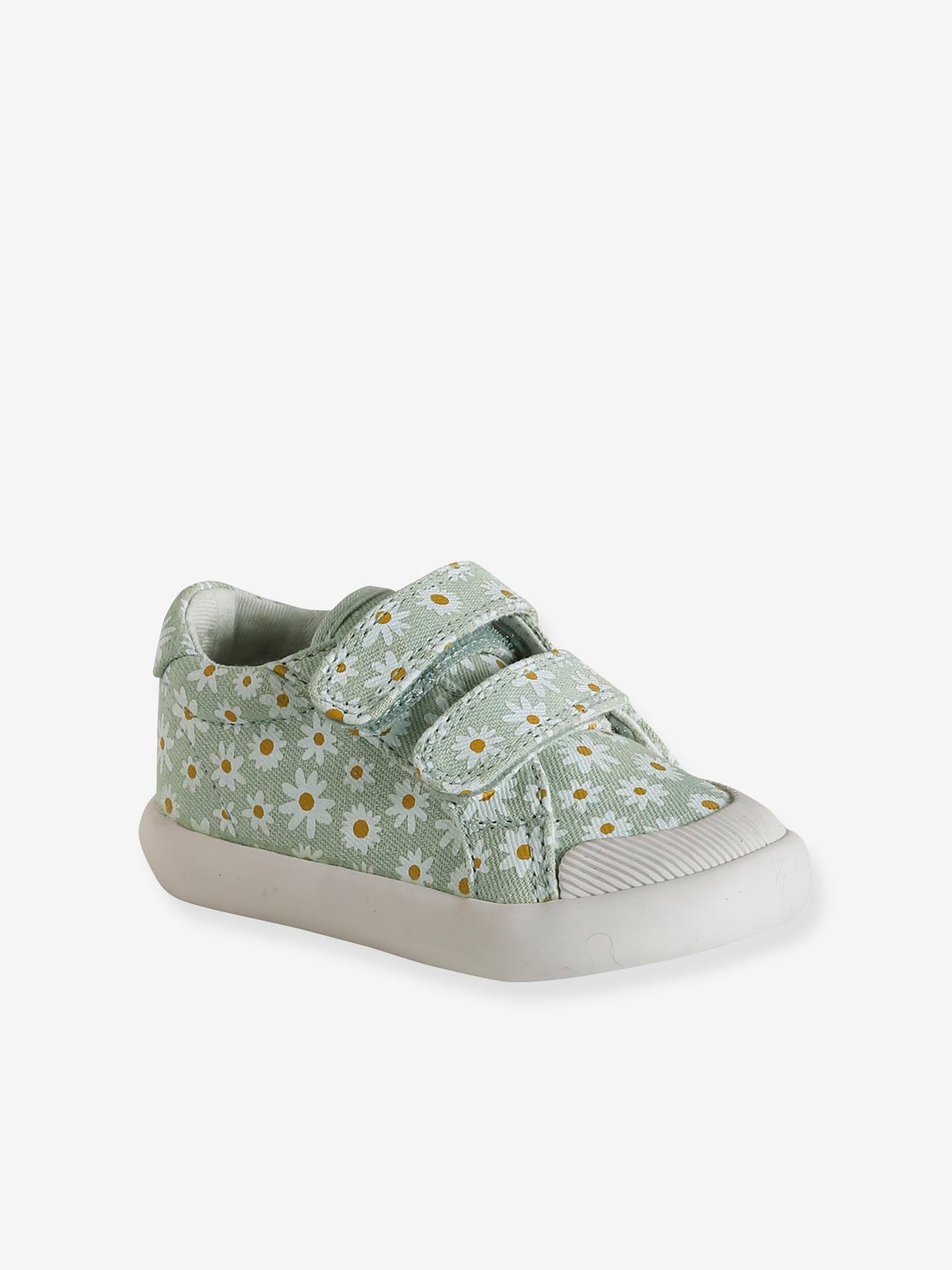 Touch-Fastening Trainers in Canvas for Baby Girls green light all over printed