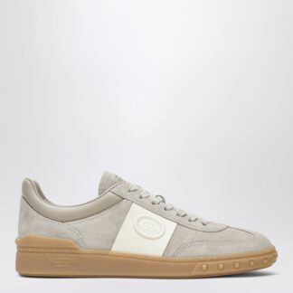 Upvillage mixed-material sneakers in beige and ivory