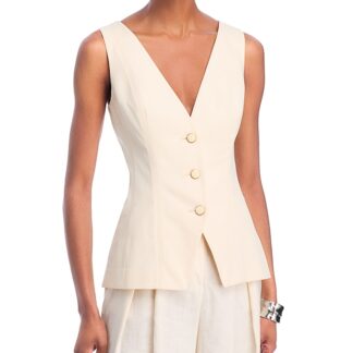 Veronica Beard Avalina Sleeveless V Neck Vest