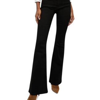 Veronica Beard Beverly High Rise Skinny Flare Jeans in Onyx