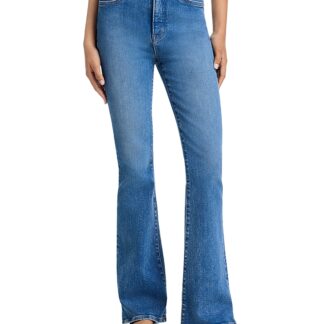 Veronica Beard Beverly Loafer High Rise Skinny Flare Jeans in Ripple Haze