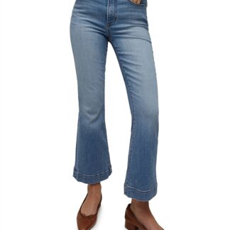 Veronica Beard Carson High Rise Ankle Flare Jeans in Amethyst