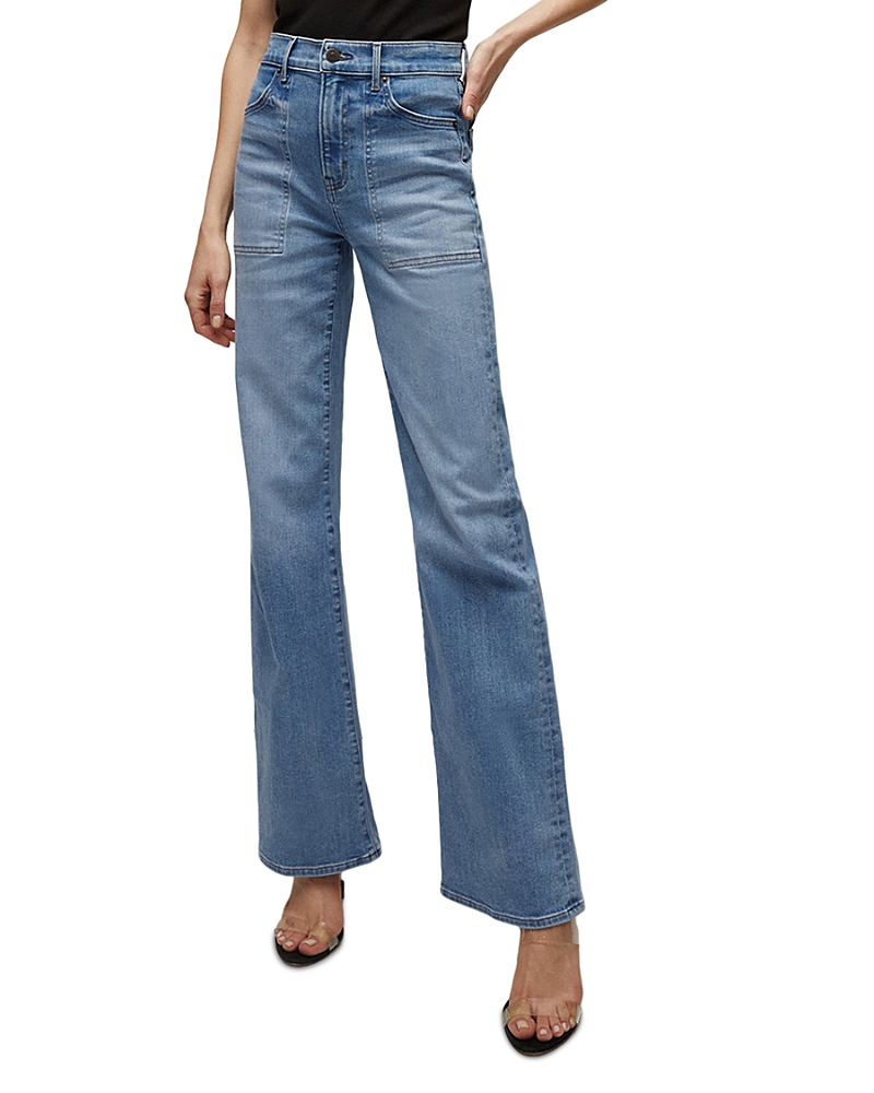 Veronica Beard Crosbie High Rise Wide Leg Jeans in Amethyst