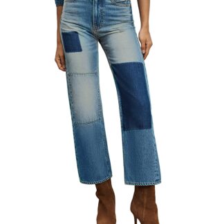 Veronica Beard Dylan High Rise Straight Ankle Jeans in Time Lapse