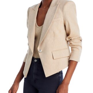 Veronica Beard Hosanna Dickey Short One Button Blazer