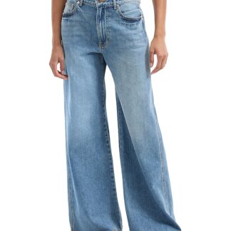 Veronica Beard Kasey High Rise Wide Leg Jeans in Dusted Glare