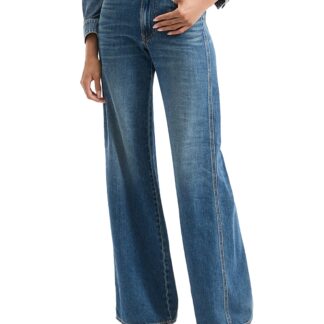 Veronica Beard Kasey Mid Rise Wide Leg Jeans in City Stroll