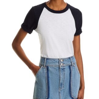 Veronica Beard Short Sleeve Mason Baseball Tee