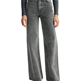 Veronica Beard Taylor High Rise Wide Leg Jeans in Volcanic Dust