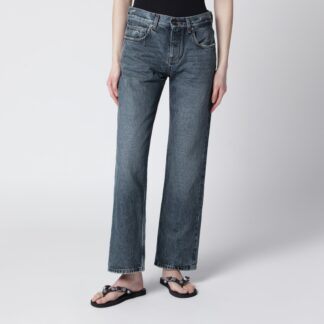 Vintage blue jeans with worn effect