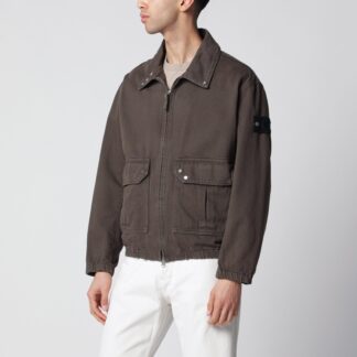 Water-repellent denim coach jacket