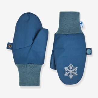 Waterproof RUKKANEN finkid gloves for children denim blue