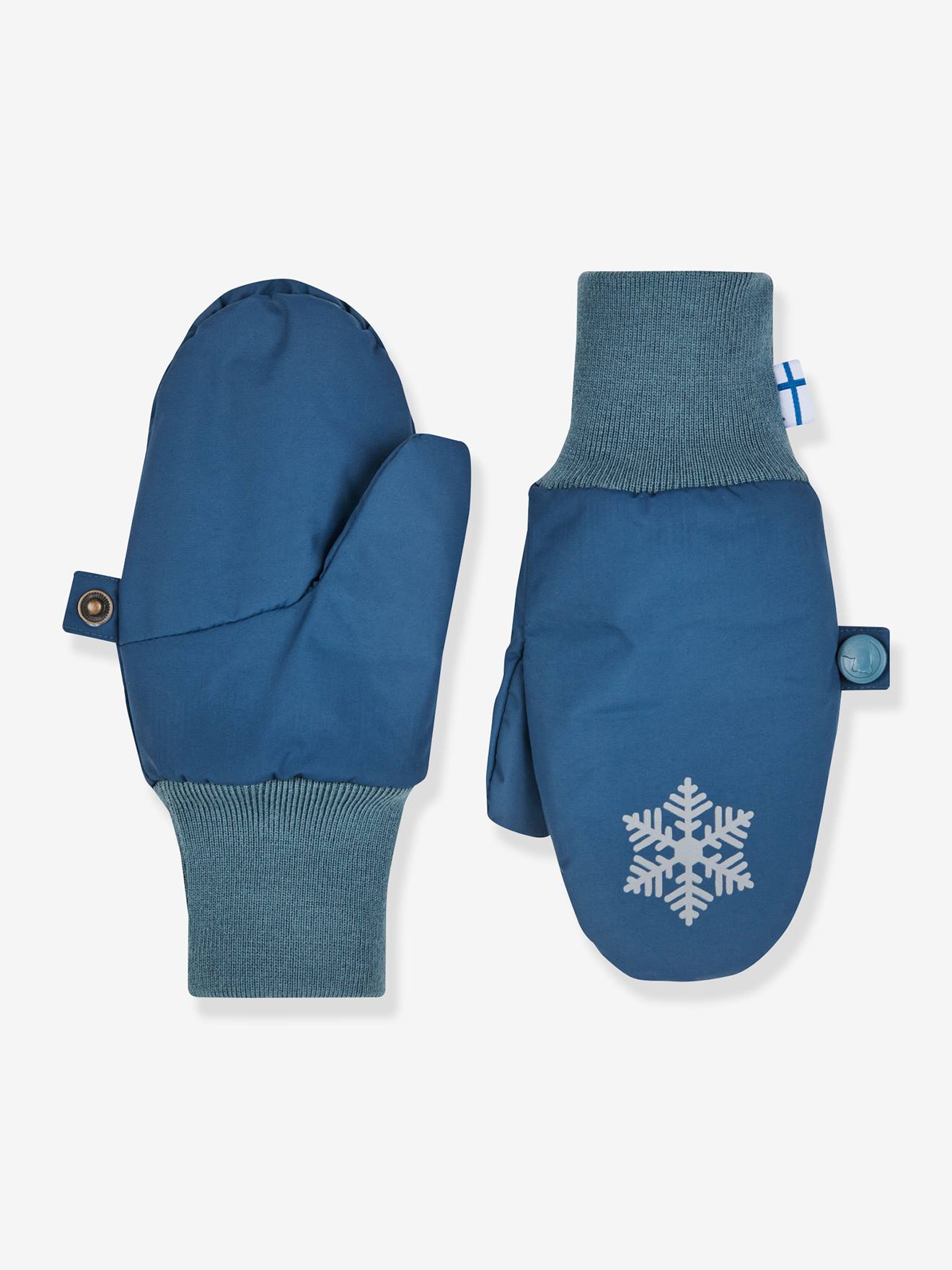 Waterproof RUKKANEN finkid gloves for children denim blue