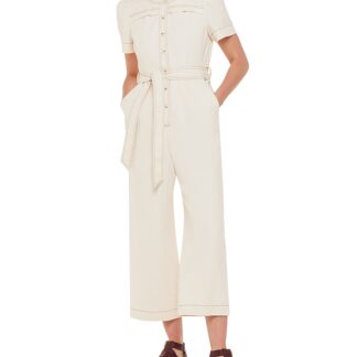 Whistles Alana Cotton Denim Jumpsuit