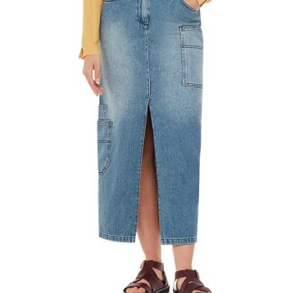 Whistles Cora Utility Cotton Denim Maxi Skirt