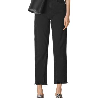 Whistles High-Waist Barrel-Leg Cotton Jeans