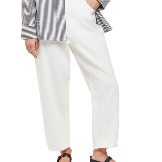Whistles Petites Authentic Barrel Leg Jeans in White