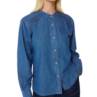 Whistles Pintucked Denim Shirt