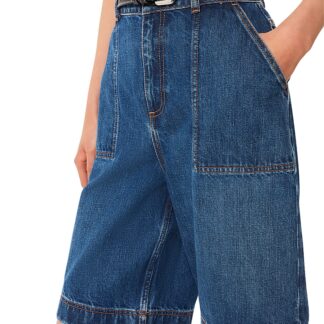 Whistles Raya Longline Denim Shorts
