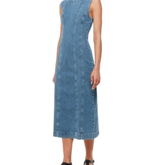 Whistles Sleeveless Denim Midi Dress