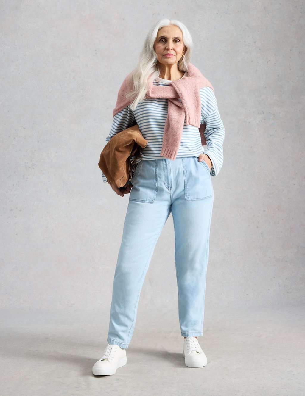 White Stuff Mid Rise Carrot Leg Jeans Denim
