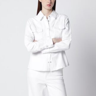 White rigid denim shirt