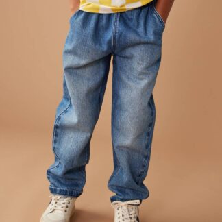 Wide Easy to Slip On Jeans for Boys stone