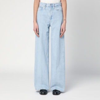 Wide blue jeans