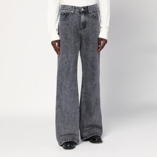 Wide-leg jeans in Vintage Black denim