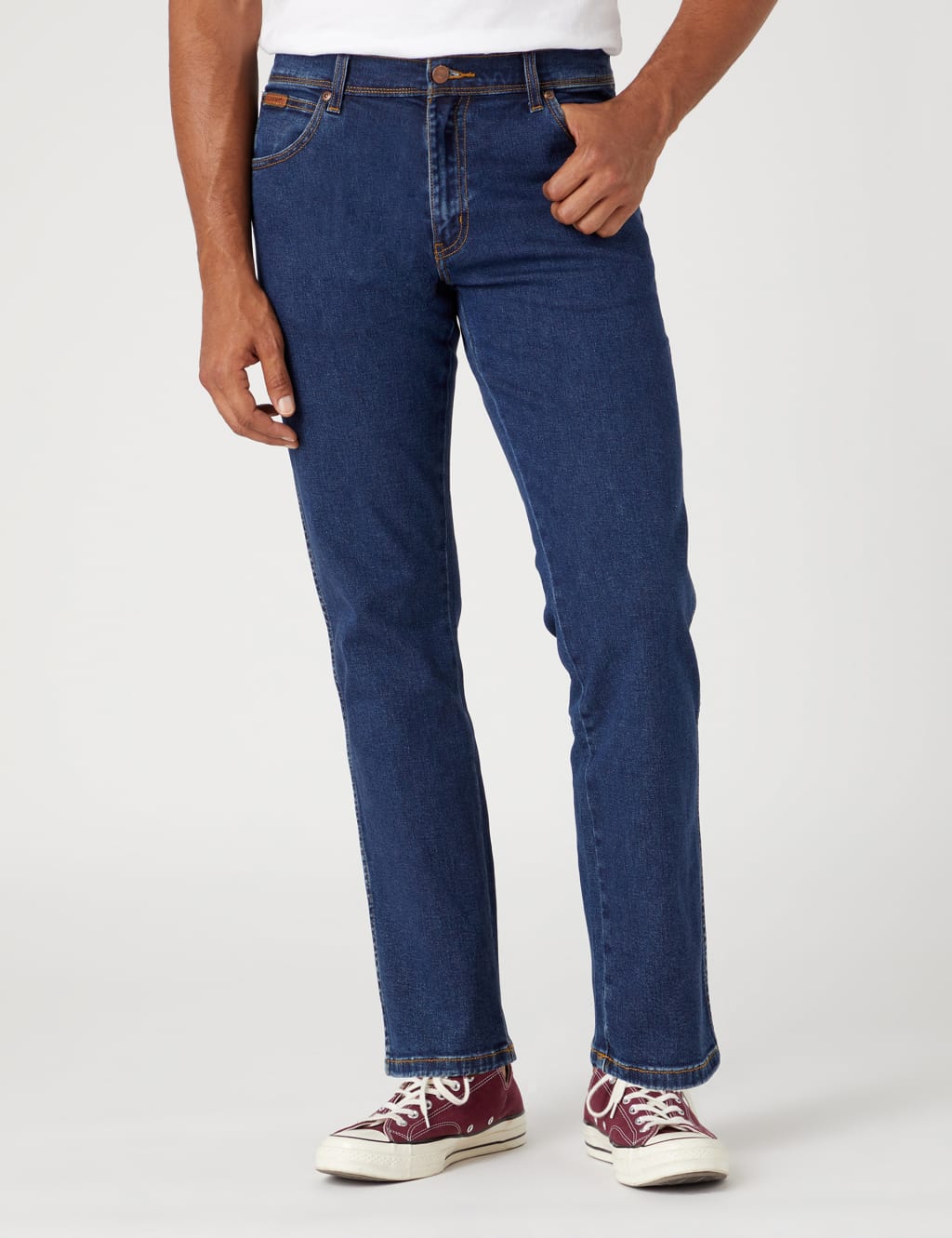 Wrangler Straight Fit Texas 5 Pocket Jeans Olive