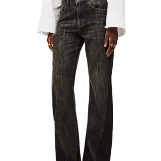 ba & sh Fadou Mid Rise Flare Jeans in Blackstone