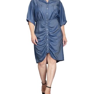 standards & practices Plus Size Denim Shirt Dress