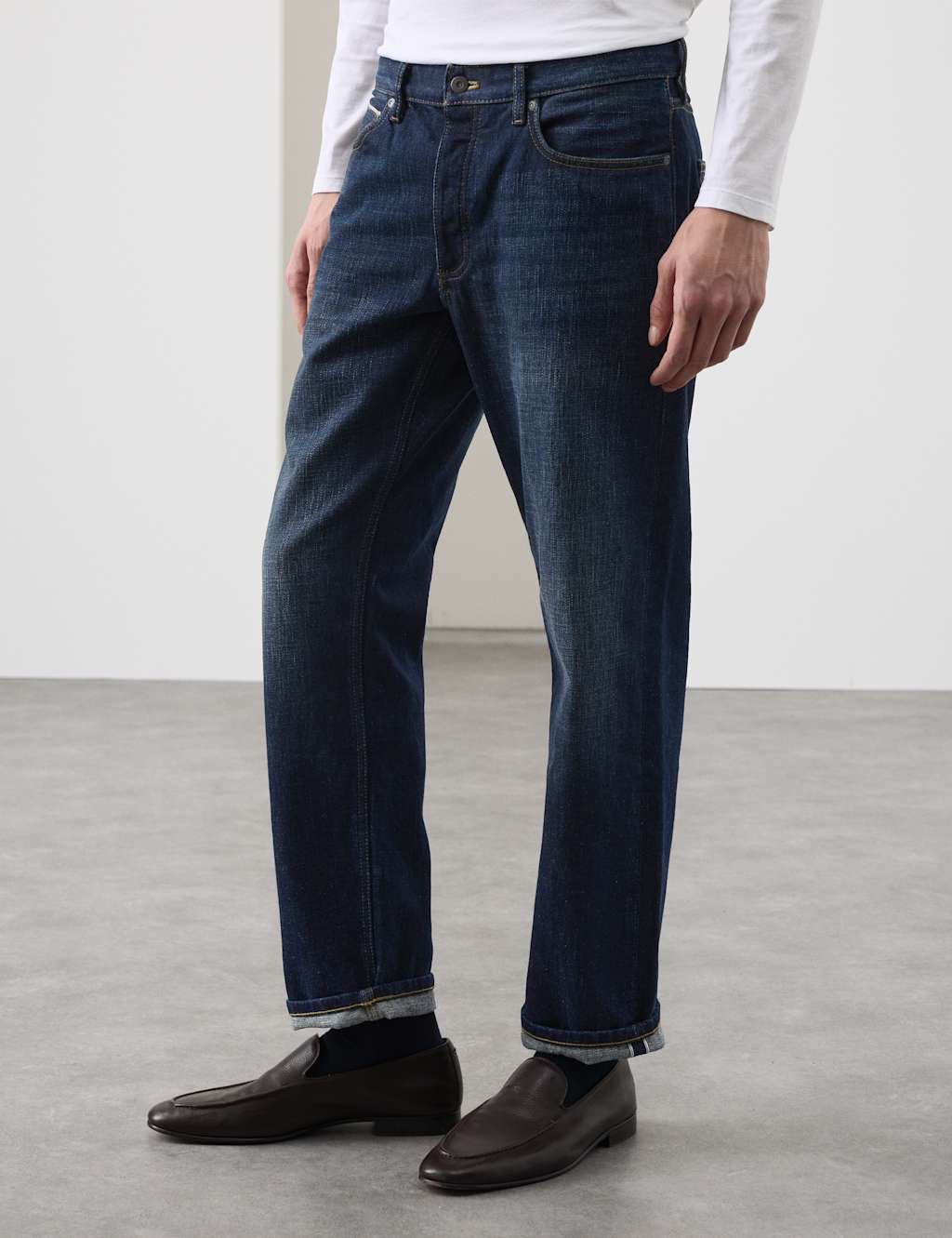 Autograph Straight Fit Heavyweight Selvedge Jeans Indigo