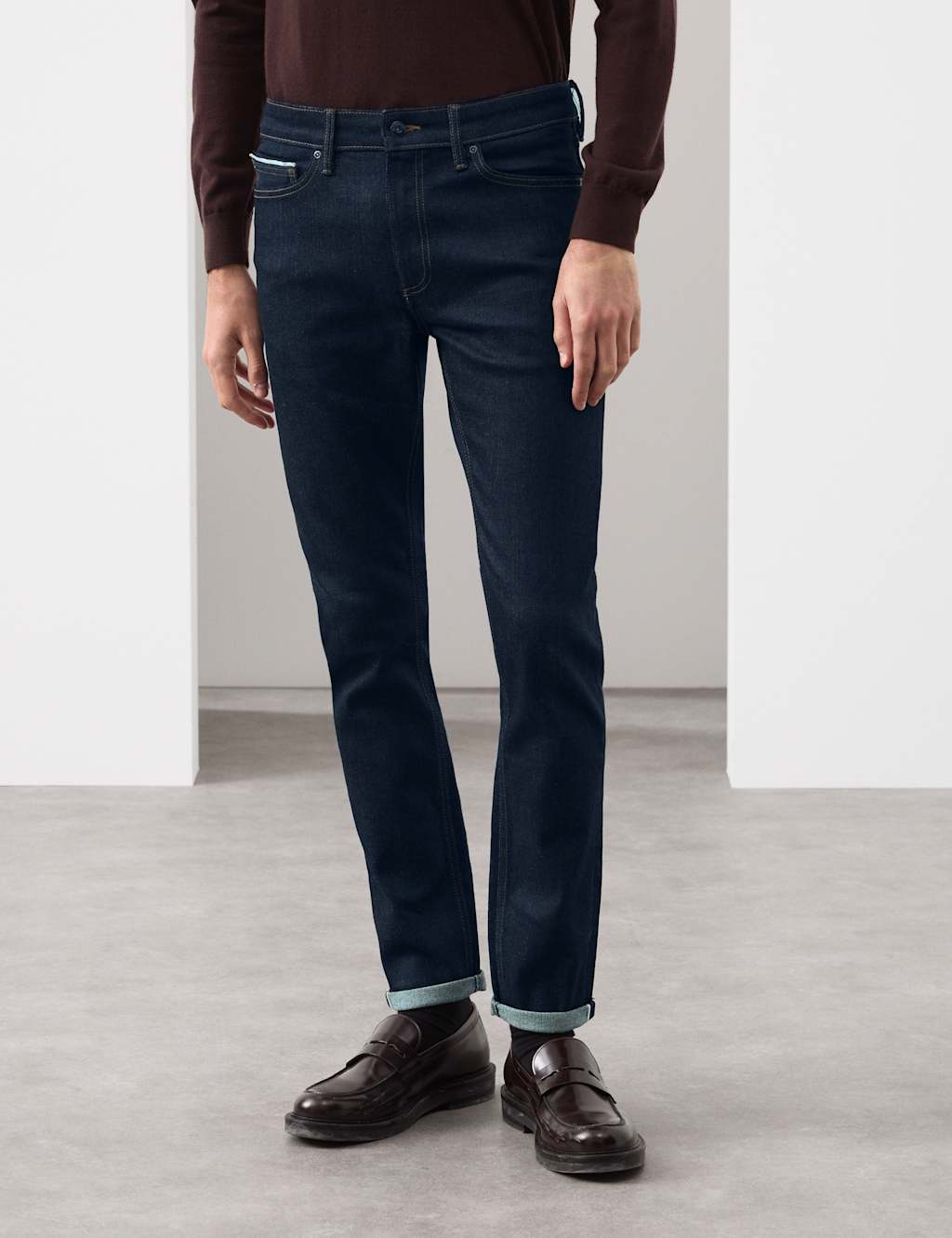 Autograph Straight Fit Japanese Selvedge Jeans Indigo