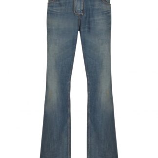 BALMAIN LOW WAIST DENIM JEANS Size: 34, colour: BLUE